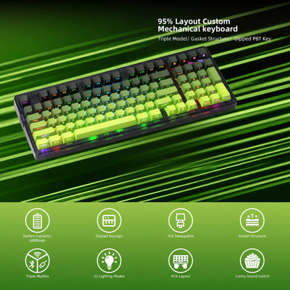 Green GT6 Wireless Mechanical Gaming Keyboard