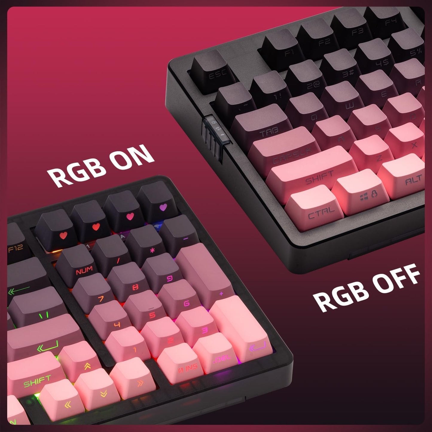 Rose Creamy Wireless Mechanical Keyboard