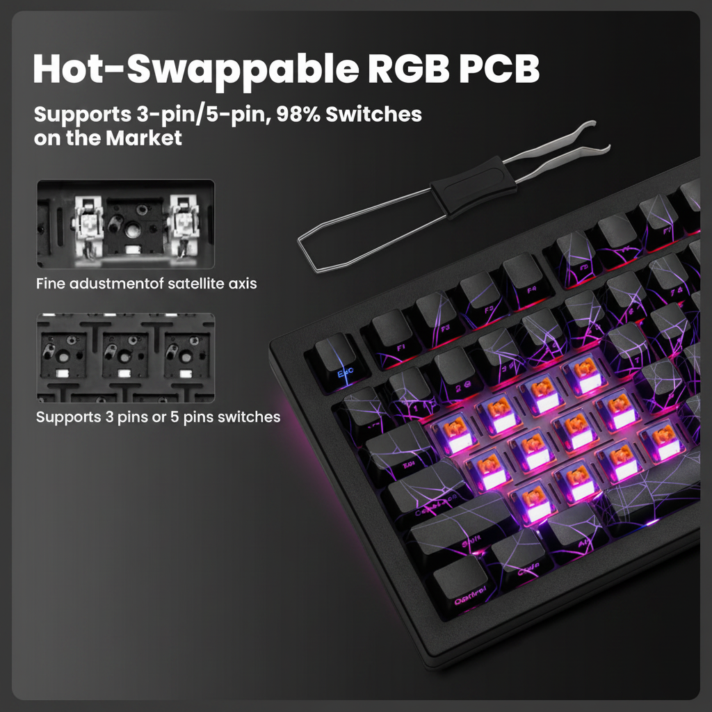 Wireless Mechanical Gaming Keyboard,95%