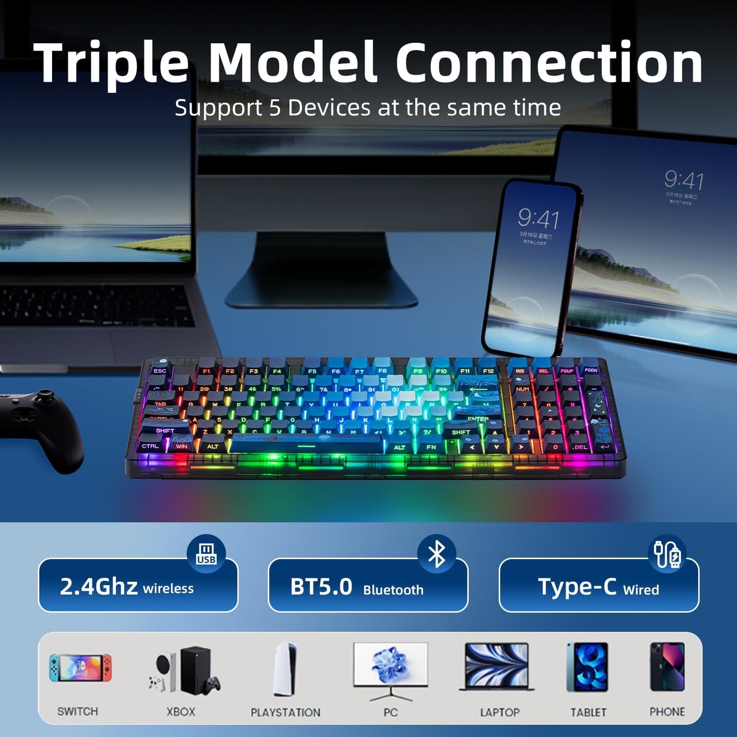 Blue Beetle Wireless Mechanical Keyboard