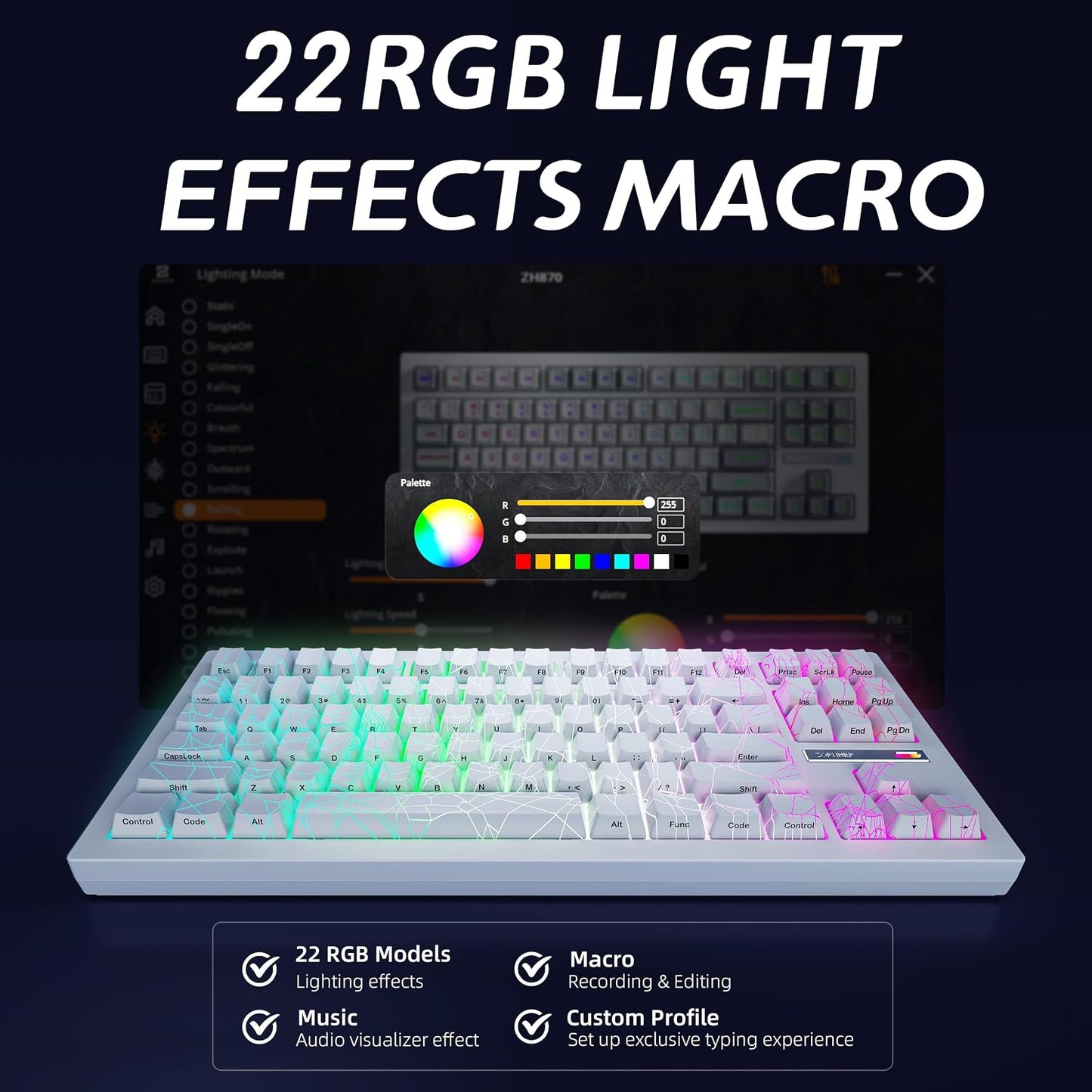 White Spider Wireless Mechanical Keyboard